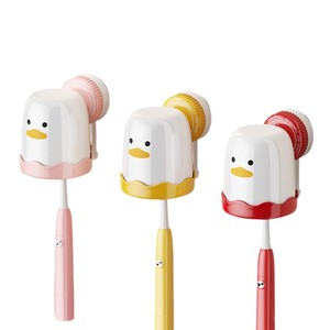 Cute Duck <b>Toothbrush</b> <b>Holder</b> With Suction Cup <b>Wall</b> Mount Storage <b>For</b> Bathroom No Drill Required Space Saving Design - Product Image 5