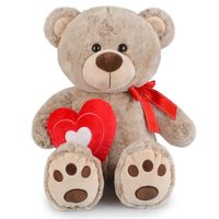 CE CPC direct de l'usine OEM ODM conception personnalisée ours en peluche mignon avec coeur rouge jouets en peluche pour les filles cadeau