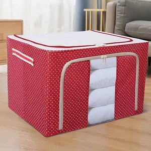 Offre Spéciale pliable Stockage De L'organisation De Vêtements Panier Coton Lin Tissu De Stockage Bin