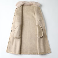 A50048 Manteau en fourrure de laine véritable pour femme Pudi, veste trench, chaud pour l'hiver, en peau de mouton, grande taille, parka