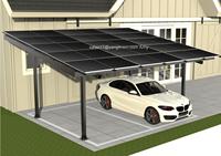 Sistem Kanopi Tenaga Surya Aluminium atau Baja Paket PV Surya Lengkap
