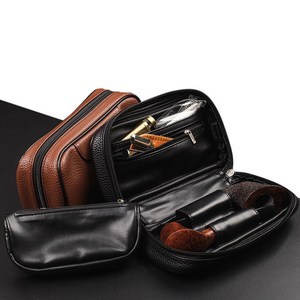 Kit Completo per Pipa da Fumo con Custodia <span class=keywords><strong>Artigianale</strong></span> in PU, Borsa per Tabacco da Pipa - Product Image 2