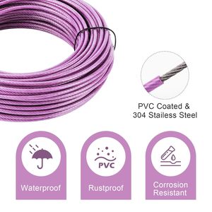 AISI 304/316 7x7 filo in acciaio inossidabile rivestito di plastica con PVC/PP/Nylon rivestito di rete per cavi di fabbricazione - Product Image 3