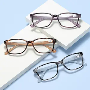 2023女性と男性のためのスプリング式ヒンジ眼鏡付きの新しいファッショナブルな読書用ガラスフレーム