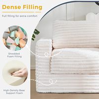 Canapé à plat compressible qui tient dans une boîte surdimensionné blanc confortable désossé pouf simple fauteuil paresseux canapé entraîneur pour chambre