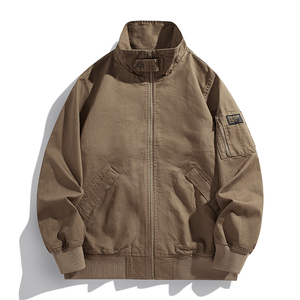 Men's Casual Flying Jacket for Spring Autumn and Winter Comfortable Loose <b>Top</b> with Custom Logo Popular New Fashion - Product Image 6