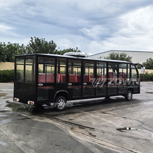 Bus électrique ZOWN noir résistant aux intempéries, carrosserie entièrement fermée, pour le transport panoramique toute l'année - Product Image 5