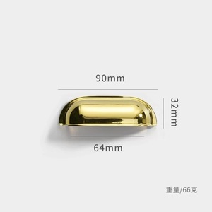亜鉛フレンチシェルシルバークロームモダンライトラグジュアリー北欧キッチンキャビネットドアハンドル（寝室、屋外、倉庫用） - Product Image 5