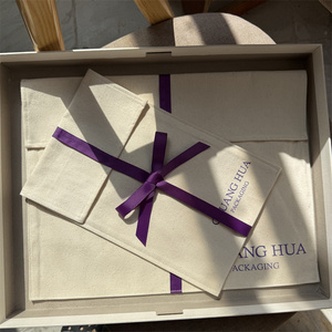 CH Natural Cotton Dust <b>Envelope</b> Clothes Scarf Packing Bag Custom Logo <b>Gift</b> Jewelry Flap <b>Envelope</b> Pouch with Ribbon Tie Closure - Product Image 4