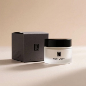 Frosted Cosmetic Packaging 50ml 100ml <b>Empty</b> Gradient Color Glass Cream <b>Jars</b> With Screw Cap for Face Cream - Product Image 6