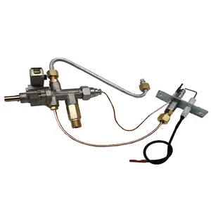 Gas Control Valve System Assembly Kit with igniter pilot burner for Indoor Steak Oven Stove