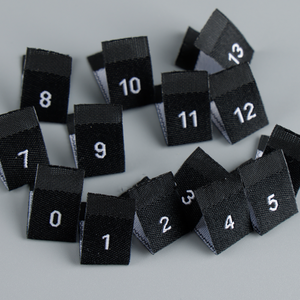 200件库存尺寸编号XSSMLXI童装标签年龄标签高度尺寸服装尺寸编织标签 - Product Image 3