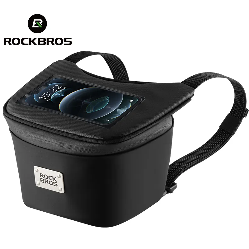 ROCKBROS Recreational Electric Motorcycle Scooter Lunch Carry Bag For Front Handlebar Bag With Phone Touch Raincover