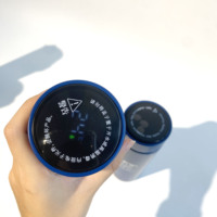 Thermo Designer à double paroi Rappel de marqueur de temps avec affichage de température LED Flacon à vide Bouteille d'eau intelligente en acier inoxydable