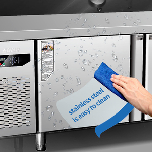 Banco de trabajo de cocina comercial de acero inoxidable de dos puertas de 1,8 m, enfriador bajo encimera, <span class=keywords><strong>congelador</strong></span>, refrigerador, mesa de trabajo, <span class=keywords><strong>nevera</strong></span> - Product Image 2