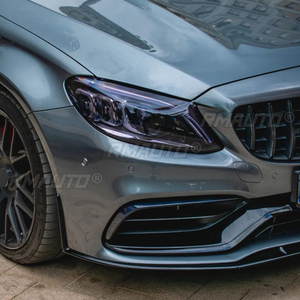 สปอยเลอร์กันชนหน้าสำหรับ Mercedes-Benz C-Class W205 C205 S205 C63 AMG 2015-2022 ตัวป้องกันกันชนหน้า ใบมีดแยกส่วนด้านล่าง - Product Image 6