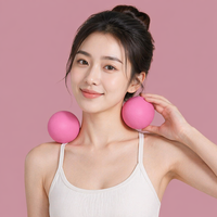 Boules de massage en silicone unisexe YIMI 7,5 cm pour libération des points de pression et thérapie des tissus profonds, rose, LOGO personnalisable