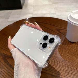 Convient pour Iphone17 Transparent Mobile Phone 15PROMAX Four-corner Drop Resistance Space Shell Protective Sleeve 16e - Product Image 3