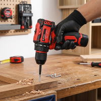 Perceuse à percussion sans fil Li-ion de qualité industrielle, tournevis électrique, moteur sans balais, double vitesse, batterie 2.0AH, réglable