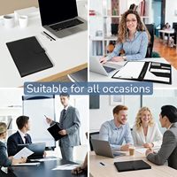 Porte-documents professionnel en similicuir avec presse-papiers, classeur et bloc-notes format A4/Letter pour la rédaction de CV