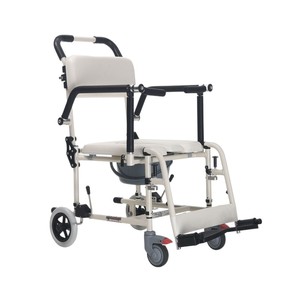 Chaise de bain avec siège de toilette, chaise mobile en alliage d'aluminium pour personnes âgées, pour la douche - Product Image 5