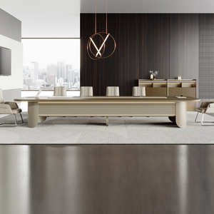 Tavolo da riunione rettangolare MDF di grandi dimensioni di fascia alta sala riunioni consiglio negoziando tavolo da conferenza per interviste in sala riunioni - Product Image 2