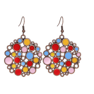 Geometric <b>Drop</b> Earrings Alloy Antique <b>Bronze</b> Plated Bohemia Style Women's Party Jewelry - Product Image 5