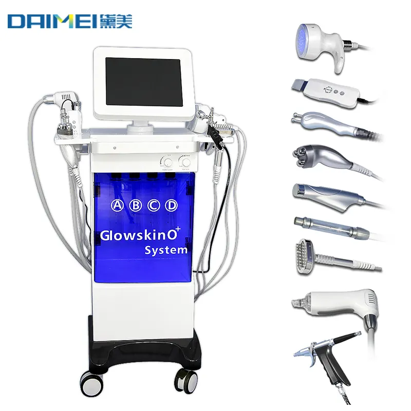 Hydra Head Hydradermabrasion With Rf H202 Small Bubble Jet Peel Oxygen Machine 11 In 1 Hydro Facial