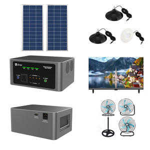 Kit Générateur Solaire Portable Aufiner 500W 1000Wh avec Batterie LiFePO4, Onde Sinusoïdale Pure, Station d'Énergie Solaire avec TV, Ventilateur, Lampe et Panneau PV - Product Image 1