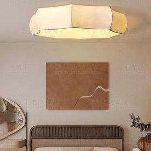 Lámpara de techo de papel estilo Neo Chino Wabi Sabi con LED de montaje en superficie para sala de estar, dormitorio y estudio. - Product Image 2
