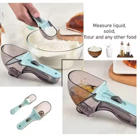 Cuillère à mesurer réglable pour la maison et la cuisine 2 pièces ensemble nouvelle tendance boutique en ligne Offre Spéciale Gadgets de cuisine cuillère à mesurer en plastique