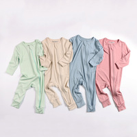 Combinaison décontractée en bambou pour bébés et tout-petits, sans pieds, faible MOQ, personnalisable en usine, pour filles et garçons