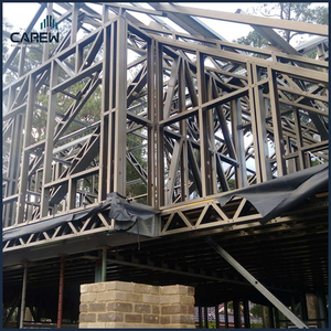 <span class=keywords><strong>Maison</strong></span> préfabriquée en acier cadre en Aluminium doré revêtement <span class=keywords><strong>De</strong></span> Zinc - Product Image 1