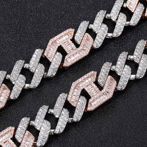 Nuevo Lanzamiento: Cadena Cubana de Moissanita para Hombre, 2 Filas, 8mm-14mm, Estilo Hip Hop, Plata de Ley 925, Collar de 20 Pulgadas, Regalo - Product Image 4