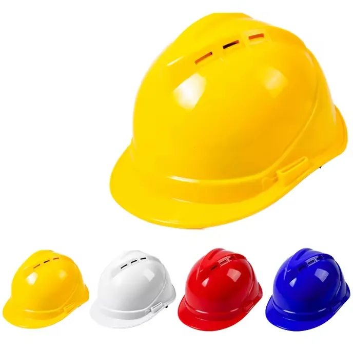 निर्माण सुपर सुरक्षा व्यक्तिगत खनन सुरक्षा सुरक्षात्मक उपकरण आउटडोर पीला सुरक्षा हेलमेट