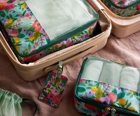 Juegos de cubos de embalaje personalizados portátiles multifuncionales con estampado, equipaje de maquillaje y bolsas de viaje para mujeres, hombres, niños, tela