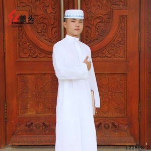 Robe <span class=keywords><strong>musulmane</strong></span> pour <span class=keywords><strong>homme</strong></span> à col montant, manches longues, en coton, coupe ample, <span class=keywords><strong>tenue</strong></span> <span class=keywords><strong>de</strong></span> <span class=keywords><strong>prière</strong></span>, stock fabricant, vente en gros/dropshipping - Product Image 3