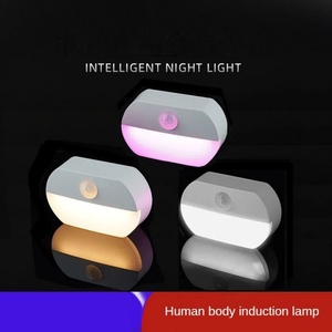 <b>LED</b> Smart Modern Night <b>Light</b> Battery-powered Human Body Induction Lamp for Bedroom Feeding Wardrobe Warm White - Product Image 3