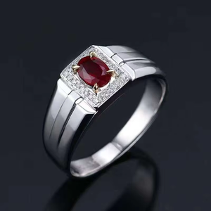 SGARIT Bijoux fins en gros, bague en or 18 carats 3,81g avec rubis naturel sang de pigeon 0,53ct, bijoux en pierres précieuses naturelles, bijoux en or 18 carats - Product Image 5