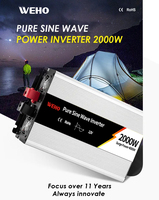 Onduleur à Onde Sinusoïdale Pure Série P 2000W 12V 24V 48V vers 220V pour Réparation et Construction Extérieure