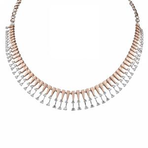 Elegante Juego de Collar con Flores de Diamantes, Joyería Fina de Primera Calidad con Motivo Floral Clásico para Bodas y Fiestas - Product Image 3