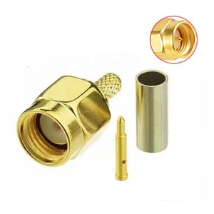 Connecteur coaxial RF, adaptateur de connecteur SMA pour RG174 RG316, fiche mâle SMA en laiton, LMR240, à souder, 50 ohms, ROHS 1.5 - Product Image 4
