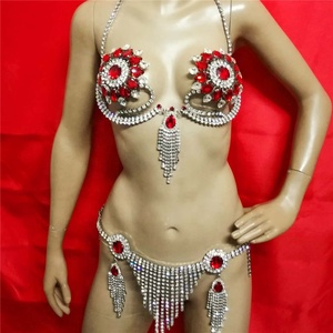 ELITES Vente en gros Personnaliser le nouveau style de diamants Costumes de performance pour adultes Costumes de <span class=keywords><strong>carnaval</strong></span> avec strass pour femmes - Product Image 5