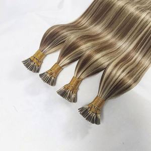 Extensions de cheveux brésiliens Remy I Tip en kératine brute, vague profonde, double trame, cheveux chinois, toutes les couleurs, vente en gros d'usine Amygirl - Product Image 3