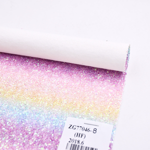Hot Selling Chunky PU <strong>Glitter</strong> Leather Rainbow Color <strong>for</strong> <strong>Women</strong> Handbag <strong>Shoes</strong> - Product Image 5
