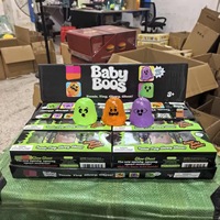Jouet anti-stress souple et moelleux en forme de fantôme d'Halloween qui brille dans le noir, à rebond lent, en maltose, boîte surprise, cadeau de fête