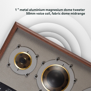 Chordio HT-12 Cổ Điển 3-Cách Sàn Thụ Động Loa Hi-fi Stereo Hệ Thống Âm Thanh Cho Rạp Hát Tại Nhà Retro Bằng Gỗ Bao Vây - Product Image 4