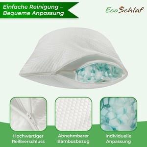 <span class=keywords><strong>Almohada</strong></span> Ortopédica EcoSchlaf Airflow para Dormir de Lado, Alivio del Dolor de Cuello, Espuma Viscoelástica, Soporte Ergonómico para el Cuello, Diseño de Panal - Product Image 3