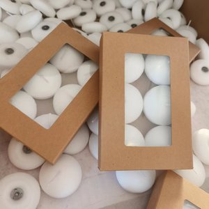 Bougies en cire de paraffine personnalisées en gros avec logo, fabriquées à la main, multicolores, flottantes, pour cadeau de mariage - Product Image 2