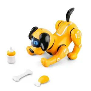 Hot selling smart robot dog children's cartoon remote control interactive stunt handstand music dance robot toys for kids